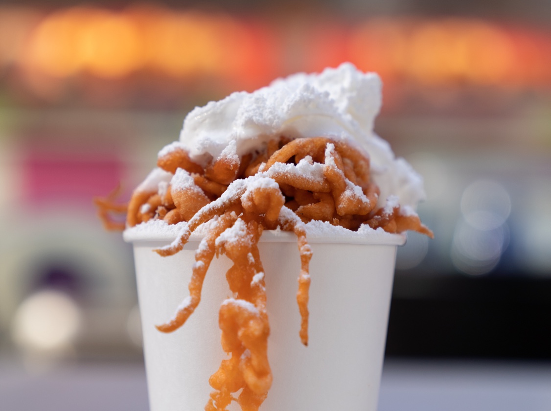 Funnel cake in a cup at the Food Festival
