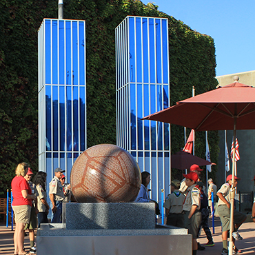 Visitors during the Cal Expo 9/11 Memorial