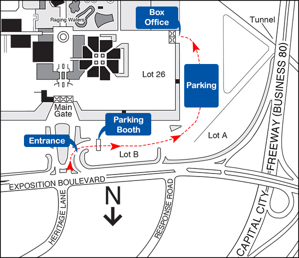 Map from Main Gate to Health Heart Park