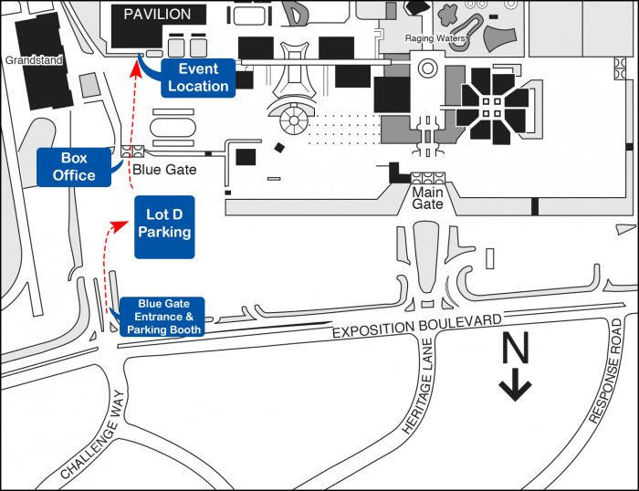 Blue Gate to Pavilion Map