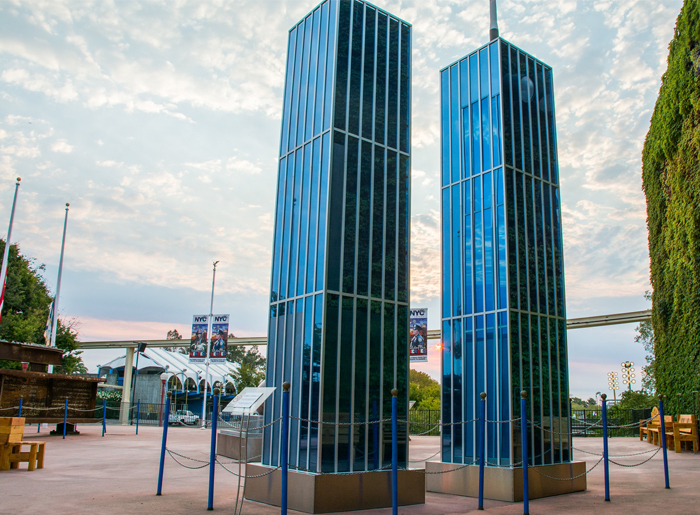 Replica of the Twin Towers at Cal Expo's Sept 11 Memorial