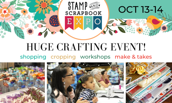 Stamp and scrapbook expo. Oct 13-14.