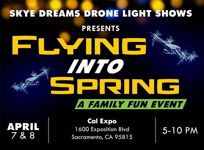 Skye Dreams Drone Light Shows Presents Flying into spring