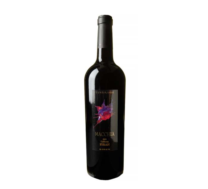 A bottle of Macchia S on an isolated white background